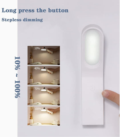 Lampe de Bureau LED, Lampe de Chevet Dimmable, 10 Niveaux de Luminosité, Flexible Contrôle Tactile Protection des Yeux, Lampe de Bureau Avec Port USB, Applique design magnétique