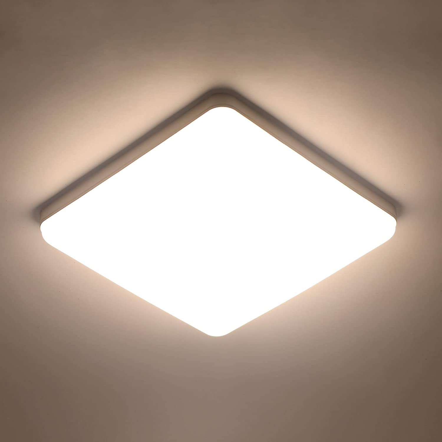 Plafonnier Led Carré 36W, Luminaire Plafonnier 3300LM 4000K Blanc Naturel