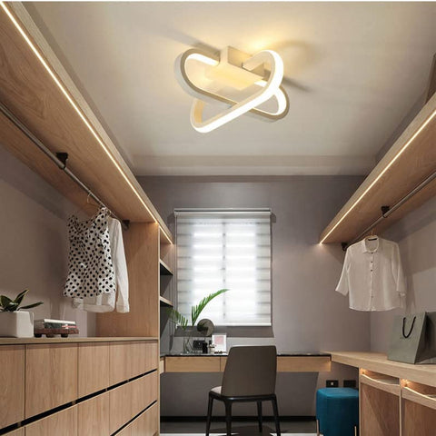 Plafonnier LED Dimmable,18W Personnalité LED Lampe Plafonnier led 3 températures de Couleur Lampe de Plafond 3000K/6000K/4000K, Luminaire Plafonnier LED pour Salon, Chambre, Cuisine, Couloir, Entrées