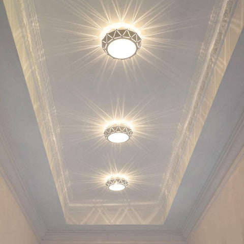 Moderne LED Plafonnier Polygone Plafonnier Surface Mount 8W 220V Lumière blanche Pour Salon Couloir Escalier Cuisine Diamètre 22cm