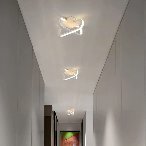 Plafonnier LED Dimmable,18W Personnalité LED Lampe Plafonnier led 3 températures de Couleur Lampe de Plafond 3000K/6000K/4000K, Luminaire Plafonnier LED pour Salon, Chambre, Cuisine, Couloir, Entrées