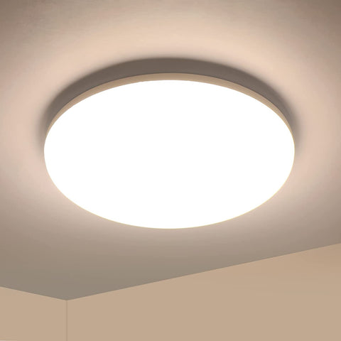 Plafonnier LED, 36W 3200LM Luminaire Plafonnier Moderne, Ultra Mince Rond Lampe de Plafond LED pour Salle de Bain Cuisine Chambre à Coucher Couloir Balcon, Ø23*H4cm, 4000K Blanc Naturel