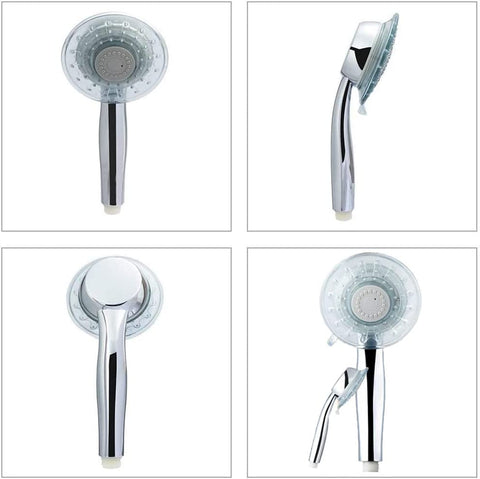 Pommeau de Douche LED, Pomme de Douche Haute Pression avec 7 Lumières LED de Couleur 2 Types de Modes de Pluie éConomisent 40% d'Eau