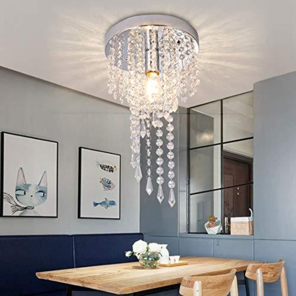 Lustres en Cristal, Cristal Lampe de Plafond, E14 Lampe de Plafonnier en Cristal K9