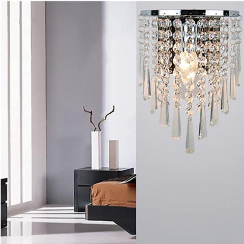 Applique Murale en Cristal à LED, Lampe Murale LED Intérieure Moderne Décoration Luminaire Mural pour Chambre à Coucher, Couloir, Cuisine, Salon, Salle à Manger, 22 cm * 18 cm