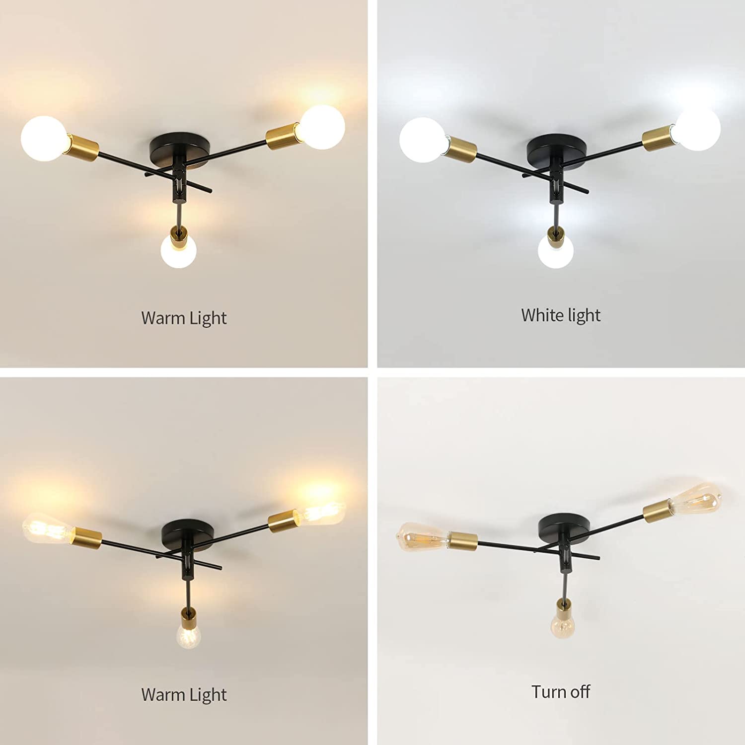 Diagramme de l'effet lumineux du plafonnier