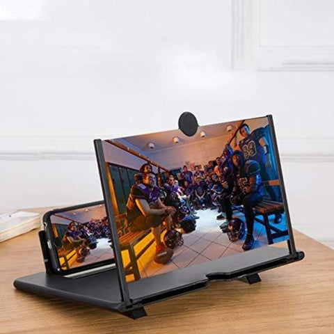 Amplificateur d'écran de Téléphone Portable, Loupe d'écran Retirable 3D haute définition avec support pliable pour jeu vidéo