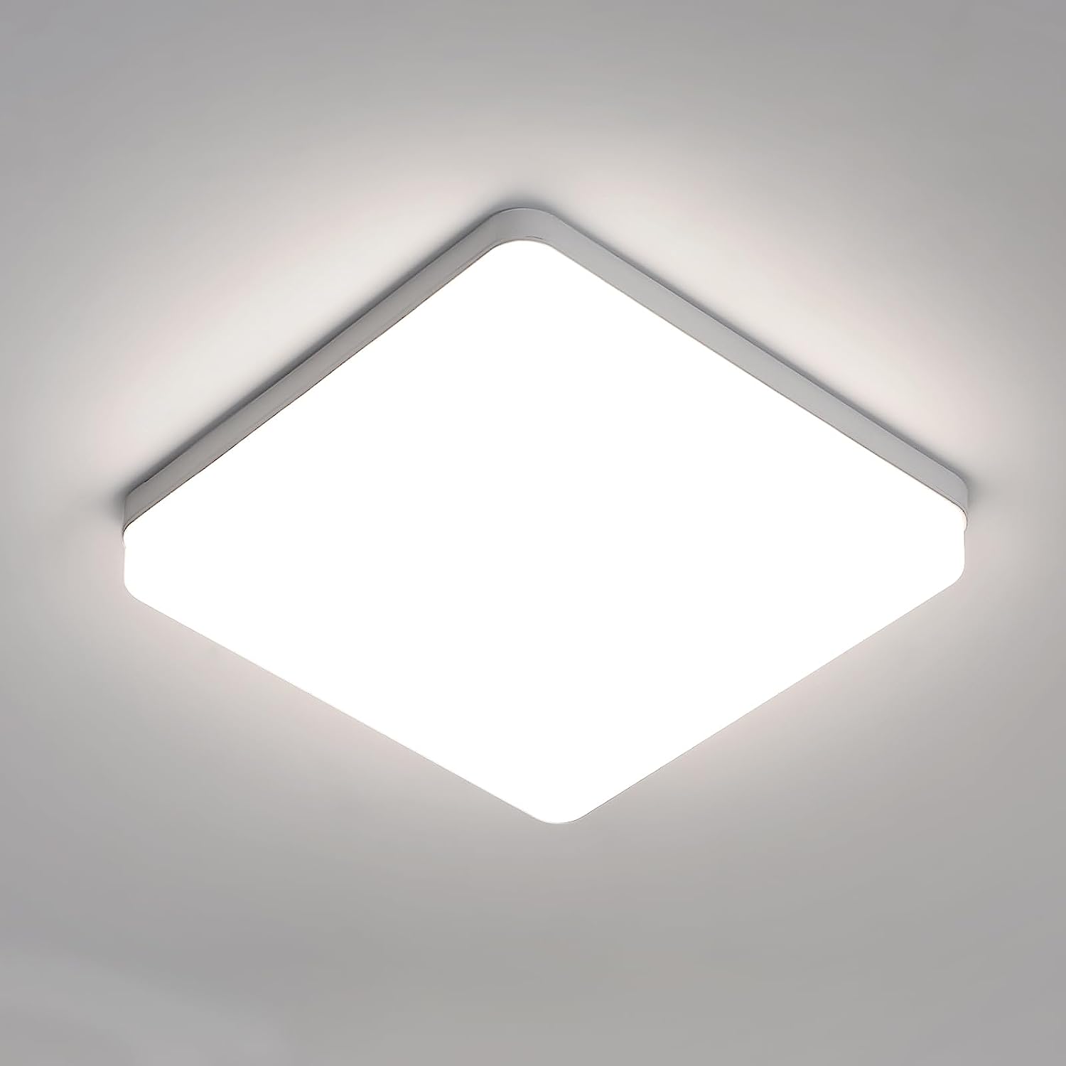 Plafonnier LED Carré, Lampe de Plafond LED, IP44 Plafonnier LED