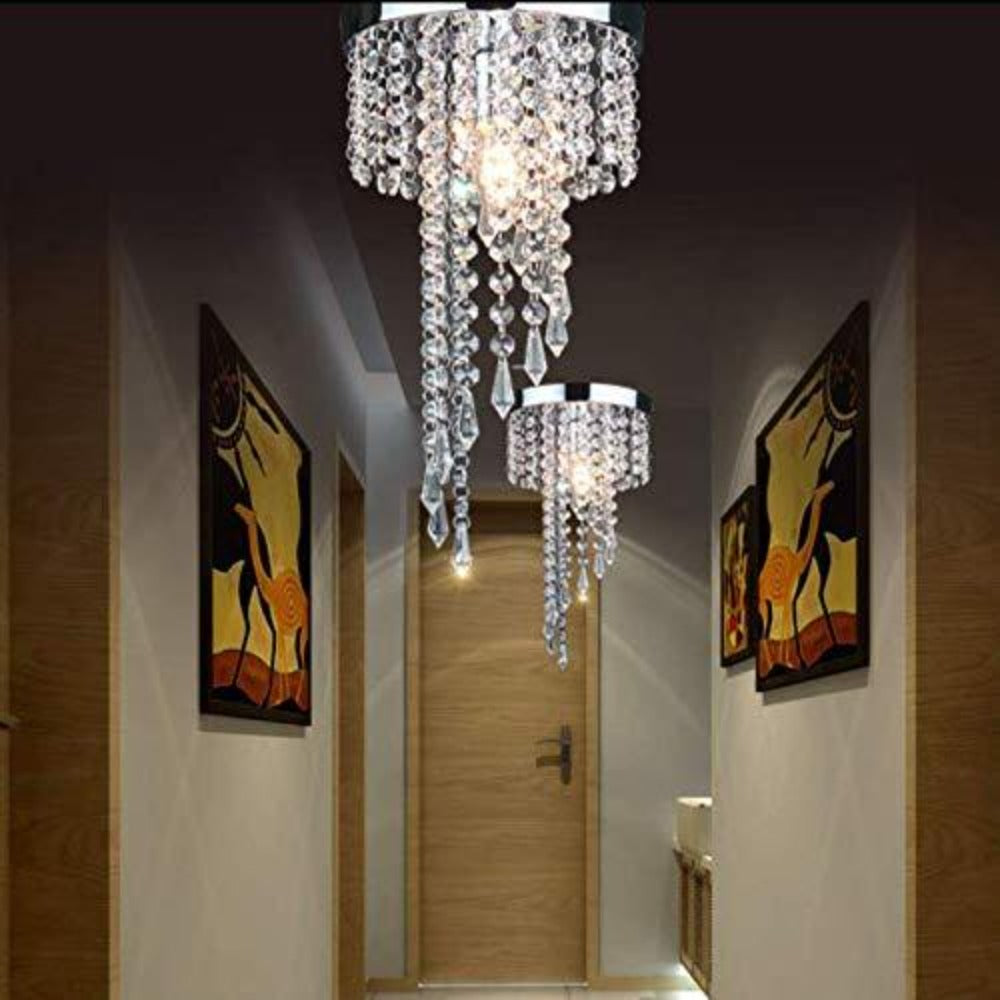 Lustres en Cristal, Cristal Lampe de Plafond, E14 Lampe de Plafonnier en Cristal K9