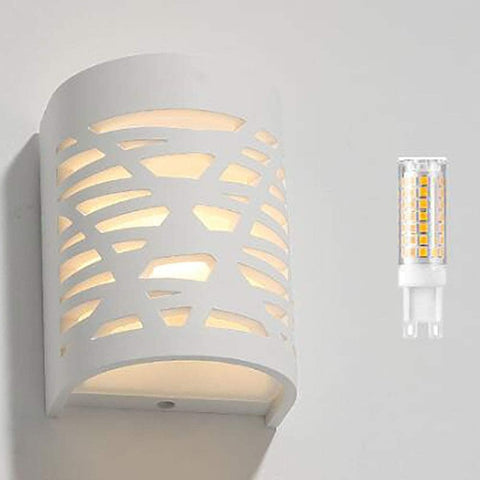 Applique Murale  LED 4W Lumière Blanche Applique Intérieure Moderne Lampe Murale en Plâtre pour Salle de Bain Salon Chambre Escalier Couloir Lumière Blanche Chaude 3000K
