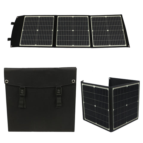 Panneau solaire portable pliable à charge rapide, chargeur de batterie solaire, banque d'alimentation pour téléphone, camping-car, montres d'extérieur, DC + USB, 20V, 75W