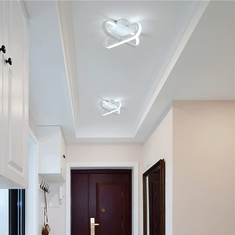 Plafonnier LED Dimmable,18W Personnalité LED Lampe Plafonnier led 3 températures de Couleur Lampe de Plafond 3000K/6000K/4000K, Luminaire Plafonnier LED pour Salon, Chambre, Cuisine, Couloir, Entrées