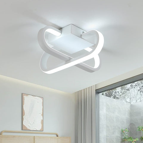 Plafonnier LED Dimmable,18W Personnalité LED Lampe Plafonnier led 3 températures de Couleur Lampe de Plafond 3000K/6000K/4000K, Luminaire Plafonnier LED pour Salon, Chambre, Cuisine, Couloir, Entrées