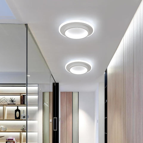 Plafonnier LED 21W Design moderne Rond Lampe de Plafond Blanc Froid 6000K Pour salon chambre à coucher salle à manger bureau Blanc