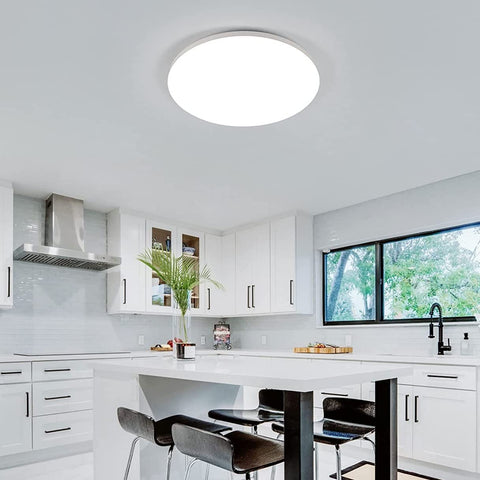 Plafonnier LED, 36W 3200LM Luminaire Plafonnier Moderne, Ultra Mince Rond Lampe de Plafond LED pour Salle de Bain Cuisine Chambre à Coucher Couloir Balcon, Ø23*H4cm, 4000K Blanc Naturel