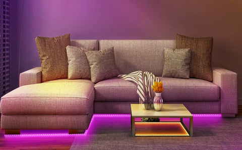 Ruban LED 5M, Bande LED Chambre RGB 5050 12V, 20 Couleurs Gradables, Multicolore LED Strip IP20 Adhésive 3M Améliorée avec Télécommande à 24 Boutons pour Décorations D'intérieur, Fêtes et Noël