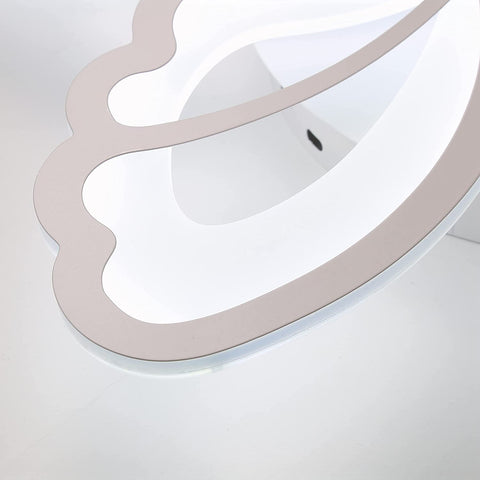 Plafonnier LED 42W 3480 Lumen, Lampe de Plafond Moderne Blanc, Luminaire Plafonnier Acrylique 6000K, 3 ailes doivent être assemblées, pour Salons, Chambres