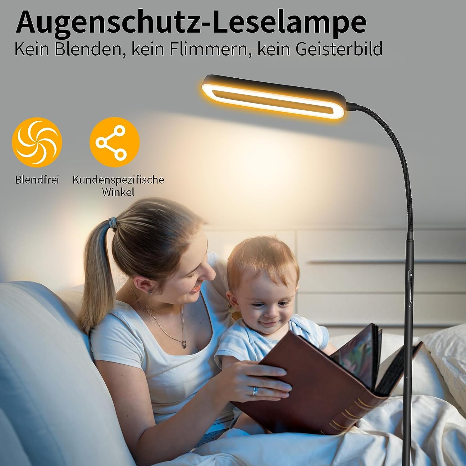 Lampadaire Dimmable, Lampadaires LED 16W Luminosité Variateur de Température de Couleur