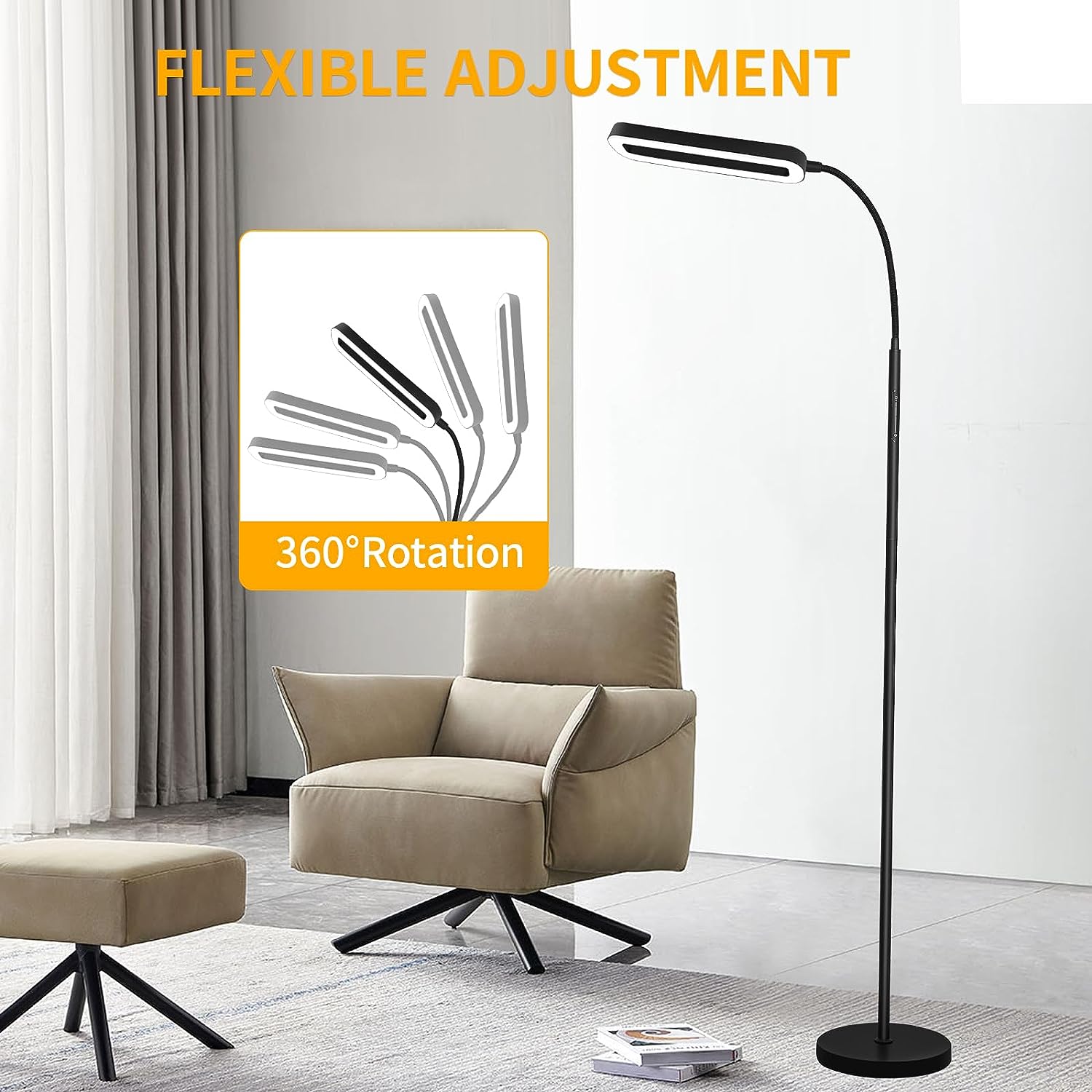 Lampadaire Dimmable, Lampadaires LED 16W Luminosité Variateur de Température de Couleur