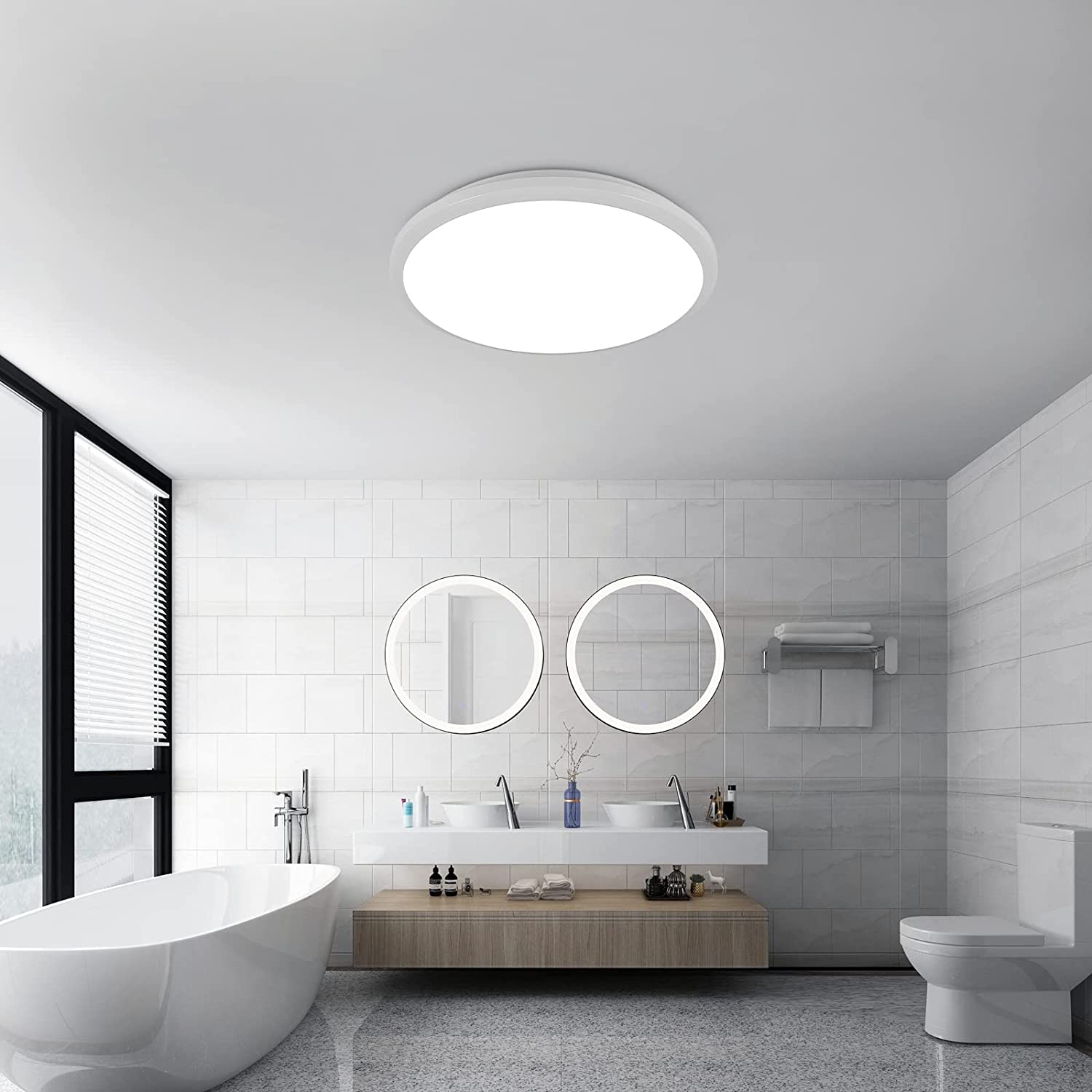 Plafonnier LED Rond, Lampe de Plafond pour Salle de Bain