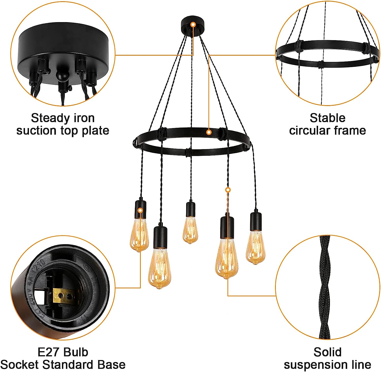 Détails du chandelier