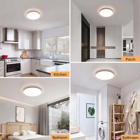 Plafonnier LED, 36W 3200LM Luminaire Plafonnier Moderne, Ultra Mince Rond Lampe de Plafond LED pour Salle de Bain Cuisine Chambre à Coucher Couloir Balcon, Ø23*H4cm, 4000K Blanc Naturel