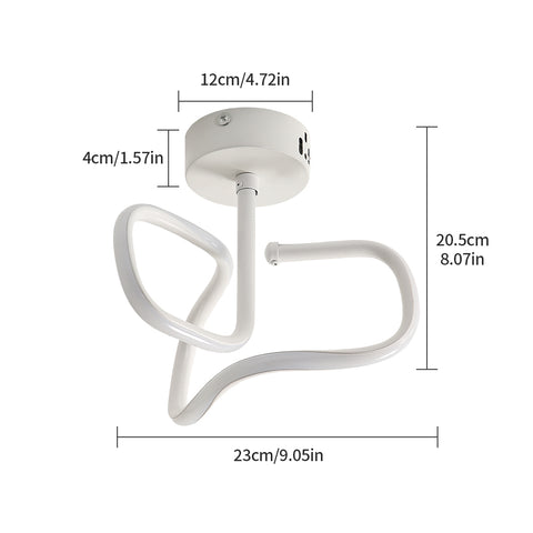 16W Plafonnier Led, Moderne Creative Métal Acrylique Design Plafond Lampe en Aluminium, 6000K Blanc Lampe de Plafond, Luminaire Plafonnier Led Moderne pour Salon, Chambre à Coucher, Cuisine