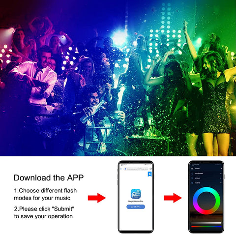 Ruban LED 5M WiFi, Smart Bande Lumineuse LED RGB 5050 12V Compatible avec Alexa et Google Home, Éclairage Multicolore avec App Contrôle et Télécommande Musique Sync, pour Chambre Fête Bar