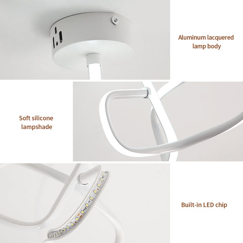 16W Plafonnier Led, Moderne Creative Métal Acrylique Design Plafond Lampe en Aluminium, 6000K Blanc Lampe de Plafond, Luminaire Plafonnier Led Moderne pour Salon, Chambre à Coucher, Cuisine