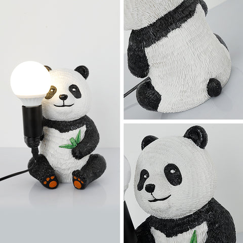 Resin Panda Design Table Lamps, Modern Creative Night Light with Plug-in Cord, Animal LED Desk Lamp, Home Decor Bedside Lamp