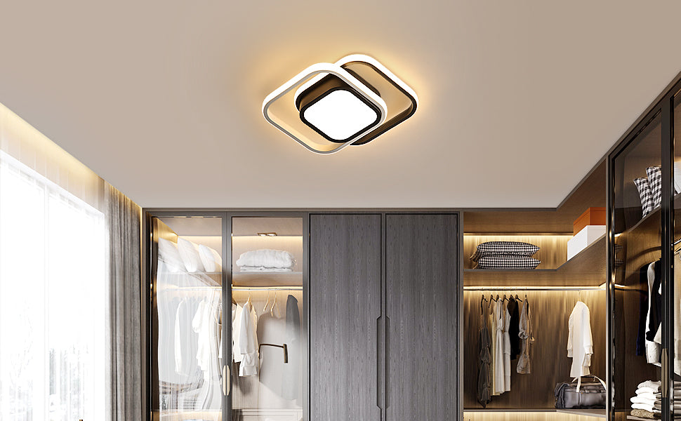 GOECO Plafonnier LED Moderne, 32W Lampe de Plafond, Luminaire Plafonnier 2500lm