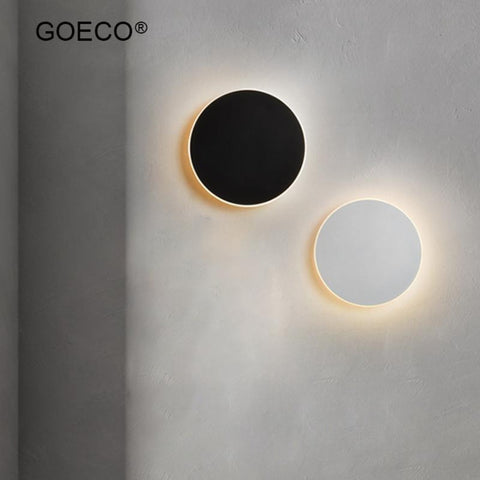 Applique murale LED interrupteur tactile éclairage intérieur pour chambre salon rond chevet escalier lumière décoration de la maison luminaire en aluminium Noir
