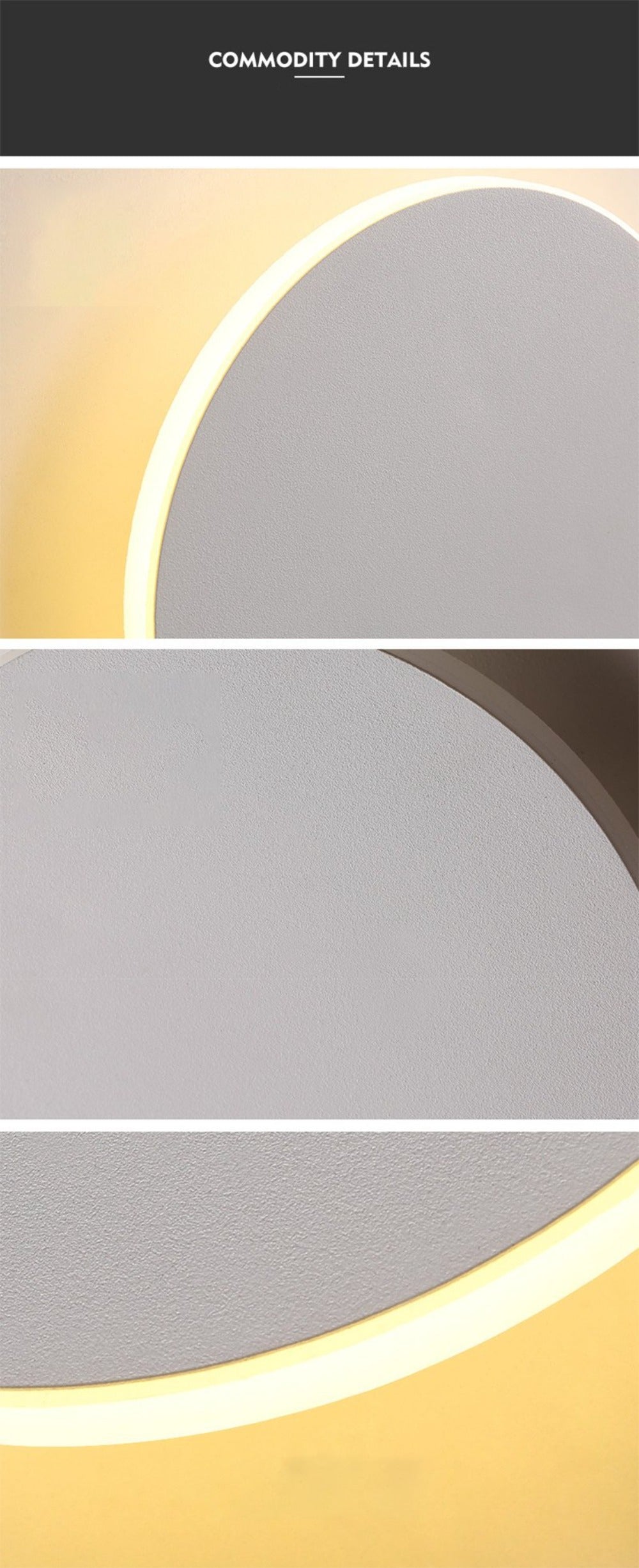 Applique murale LED interrupteur tactile éclairage intérieur pour chambre salon rond chevet escalier lumière décoration de la maison luminaire en aluminium Noir