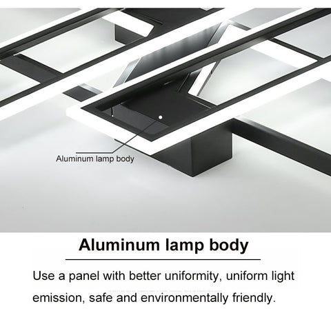 Moderne Plafonnier LED Lumière blanche froide 6000K pour Salon Chambre Cuisine Maison 72W