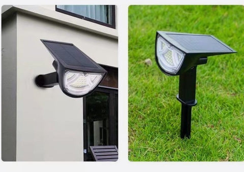 Lampe de jardin solaire avec détecteur de mouvement, lampes solaires pour l'extérieur, applique murale extérieure étanche IP65, 43LED lumière solaire très lumineuse 650lm, lot de 2