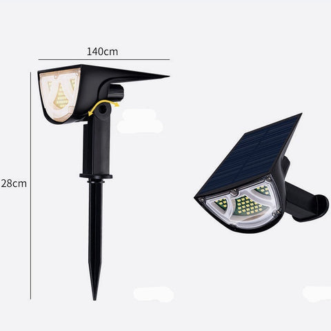 Lampe de jardin solaire avec détecteur de mouvement, lampes solaires pour l'extérieur, applique murale extérieure étanche IP65, 43LED lumière solaire très lumineuse 650lm, lot de 2
