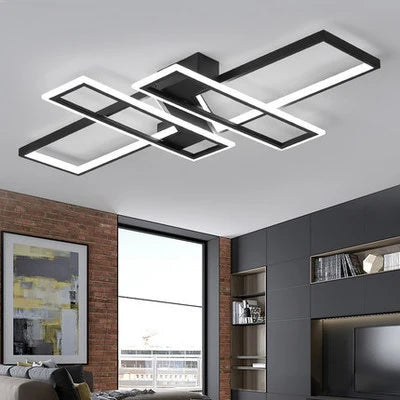 Moderne Plafonnier LED Lumière blanche froide 6000K pour Salon Chambre Cuisine Maison 72W