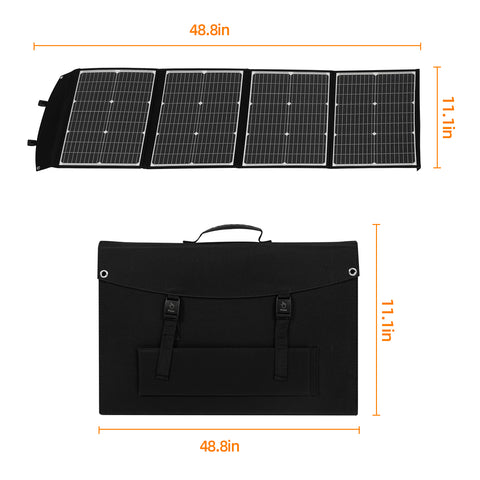 Panneau Solaire Pliable 150W Panneau Solaire Portable pour la Plupart des générateurs solaires, Ordinateurs Portables pour centrales électriques, téléphone Portable, extérieur, Camping