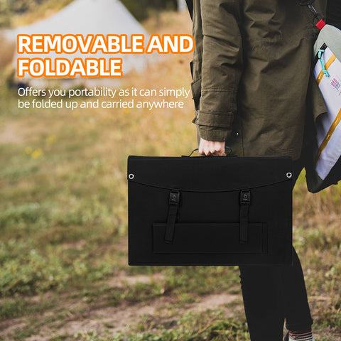 Panneau Solaire Pliable 150W Panneau Solaire Portable pour la Plupart des générateurs solaires, Ordinateurs Portables pour centrales électriques, téléphone Portable, extérieur, Camping
