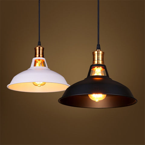 Suspension Vintage Métal Lustre E27 Base Pour salon chambre à coucher salle à manger bureau Bar Café Blanc
